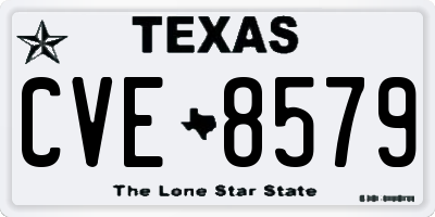 TX license plate CVE8579