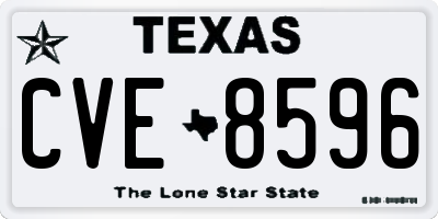 TX license plate CVE8596