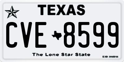 TX license plate CVE8599