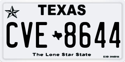 TX license plate CVE8644