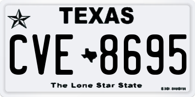 TX license plate CVE8695