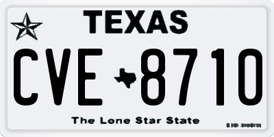 TX license plate CVE8710