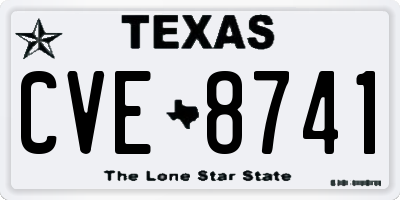 TX license plate CVE8741