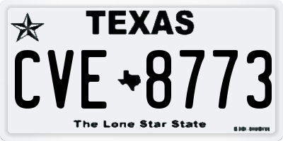 TX license plate CVE8773