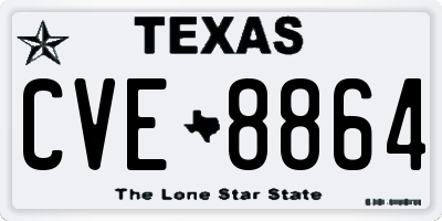 TX license plate CVE8864