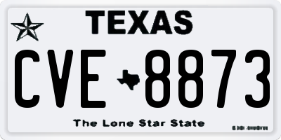 TX license plate CVE8873