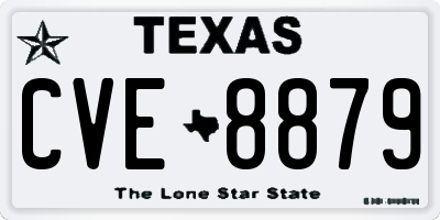 TX license plate CVE8879
