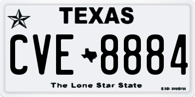 TX license plate CVE8884