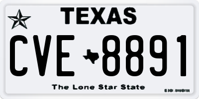 TX license plate CVE8891