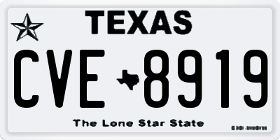 TX license plate CVE8919