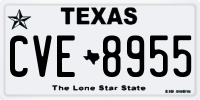 TX license plate CVE8955
