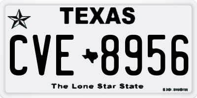 TX license plate CVE8956