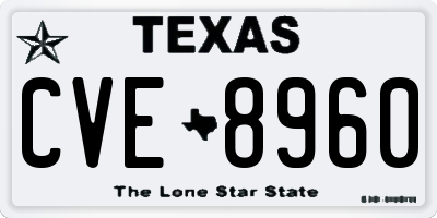 TX license plate CVE8960
