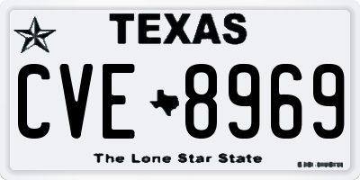 TX license plate CVE8969