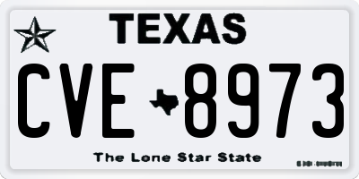 TX license plate CVE8973