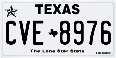 TX license plate CVE8976