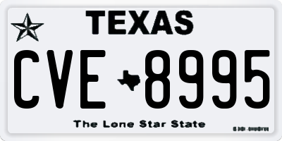 TX license plate CVE8995
