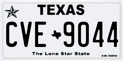 TX license plate CVE9044