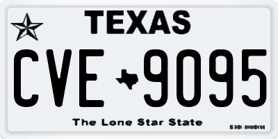 TX license plate CVE9095
