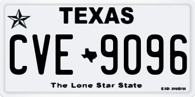 TX license plate CVE9096