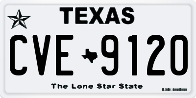 TX license plate CVE9120