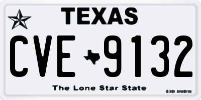 TX license plate CVE9132