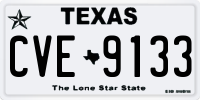 TX license plate CVE9133