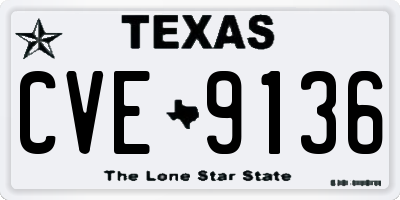 TX license plate CVE9136