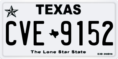 TX license plate CVE9152