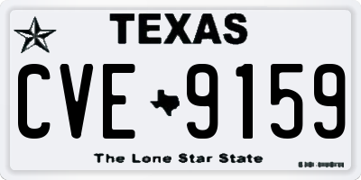 TX license plate CVE9159