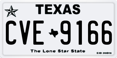TX license plate CVE9166