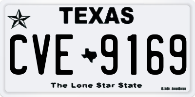 TX license plate CVE9169