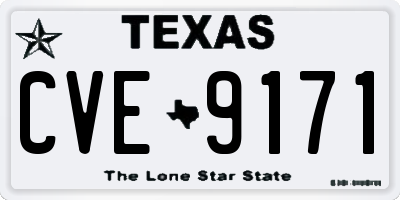 TX license plate CVE9171