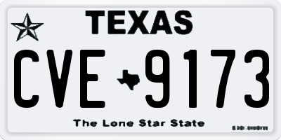 TX license plate CVE9173