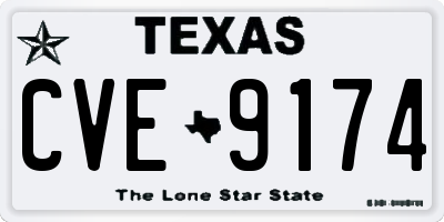 TX license plate CVE9174