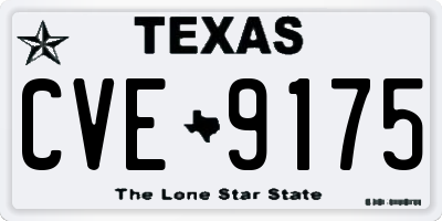 TX license plate CVE9175