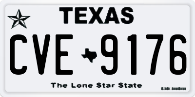 TX license plate CVE9176