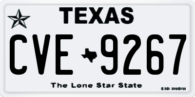 TX license plate CVE9267