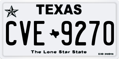 TX license plate CVE9270