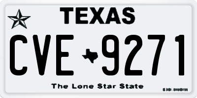 TX license plate CVE9271