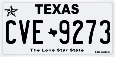 TX license plate CVE9273