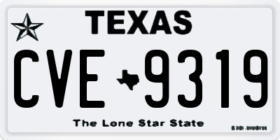 TX license plate CVE9319