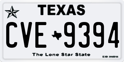 TX license plate CVE9394
