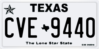 TX license plate CVE9440