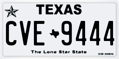 TX license plate CVE9444