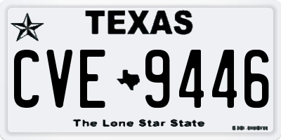 TX license plate CVE9446