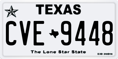TX license plate CVE9448