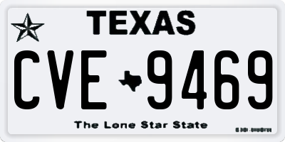 TX license plate CVE9469