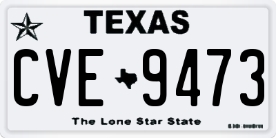 TX license plate CVE9473