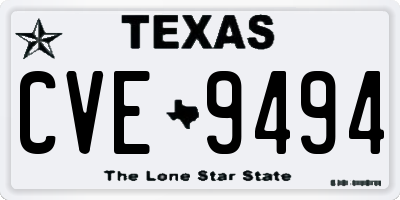TX license plate CVE9494